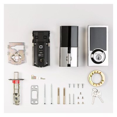 Kwikset 916 Series SmartCode Zigbee Contemporary Touchscreen Deadbolt with Cox, Polished Chrome